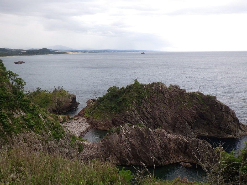 牛ヶ首の歩道から鳥取砂丘が望めます