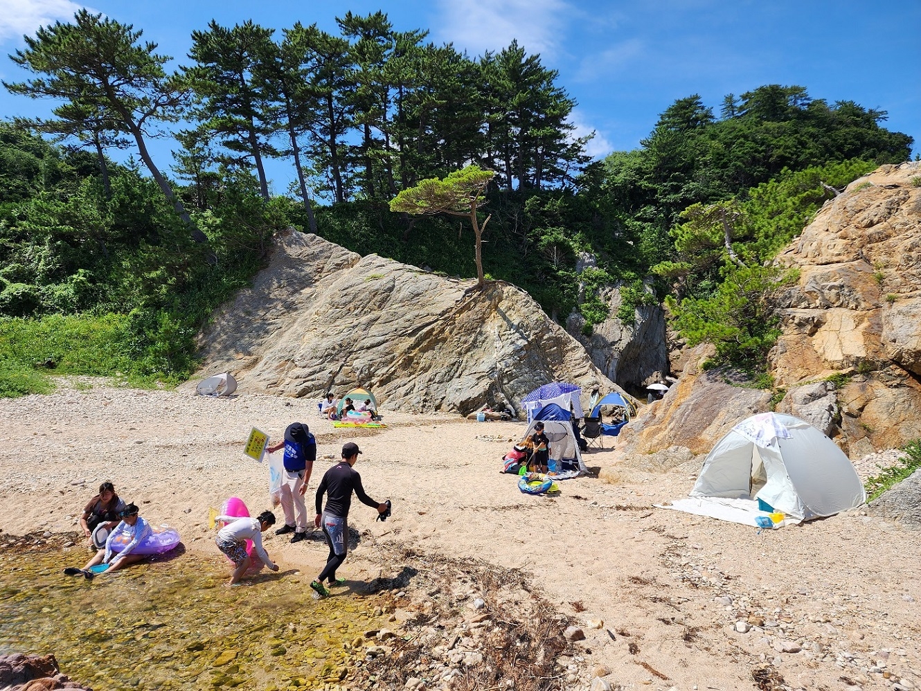 城原海岸#海岸で遊ぶ家族ずれ