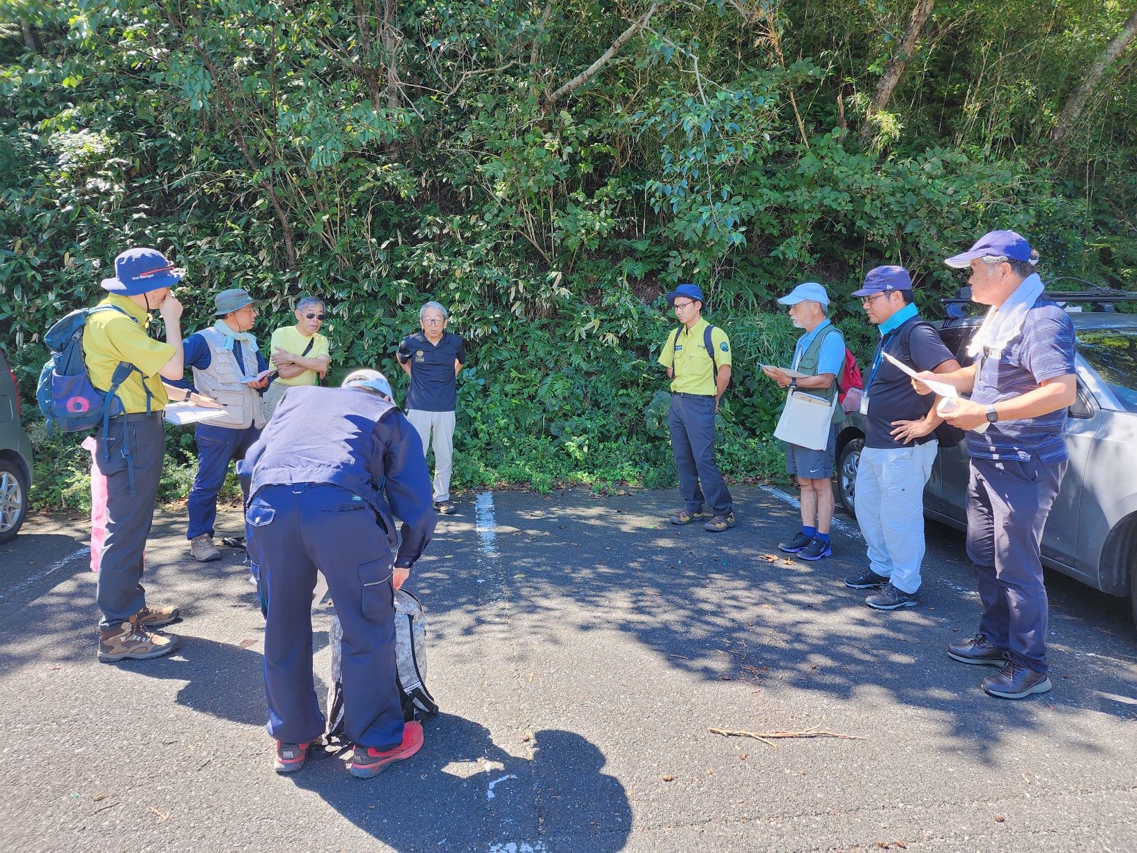 出発前のミーティング