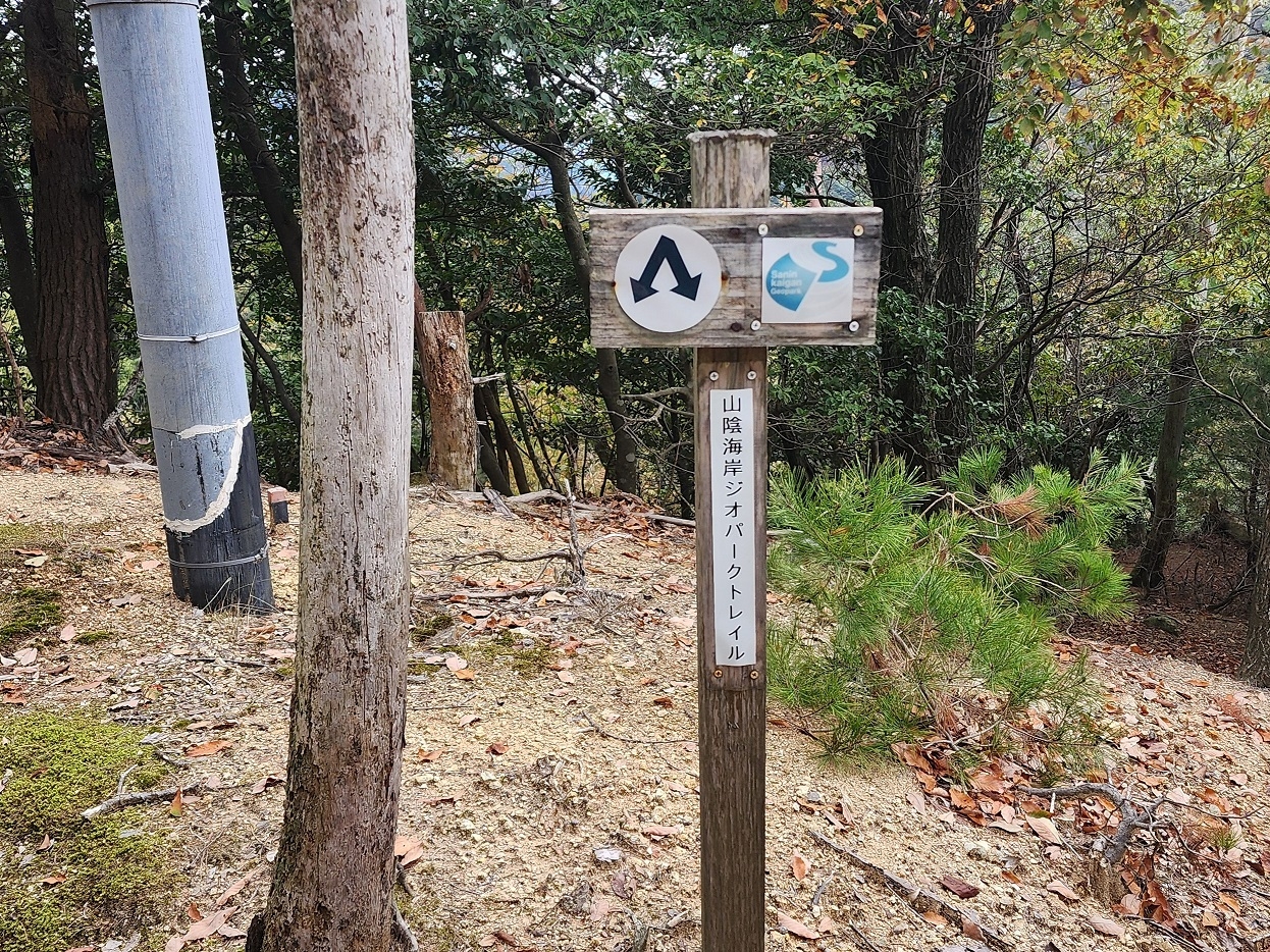 ここから急な下り道