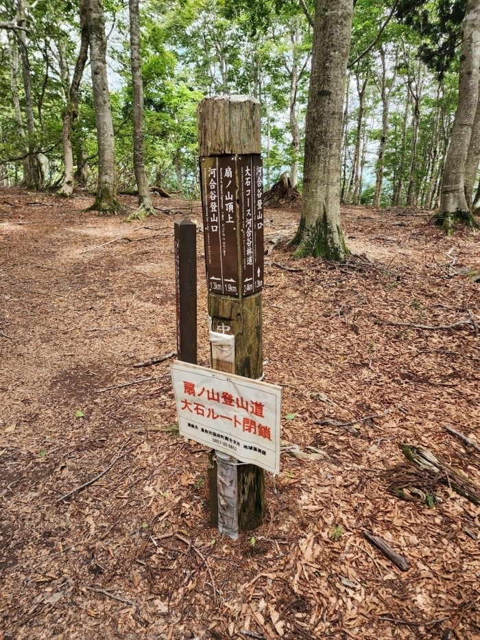 大石コース分岐点