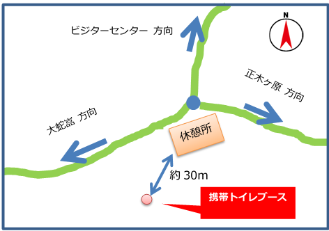 携帯トイレ設置個所周辺の位置図